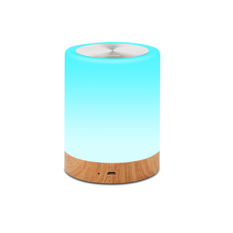 MDNL0022-Veilleuse de charge LED à grain de bois créatif coloré