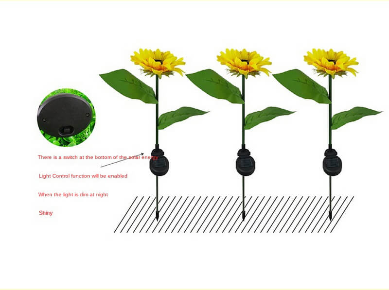led solar sunflower festival outdoor lights 8